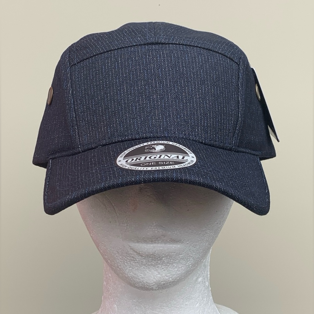 New Fashion Trendy Cap Hat Unisex Adult Adjustable Strapback Blue Twill 5-Panel